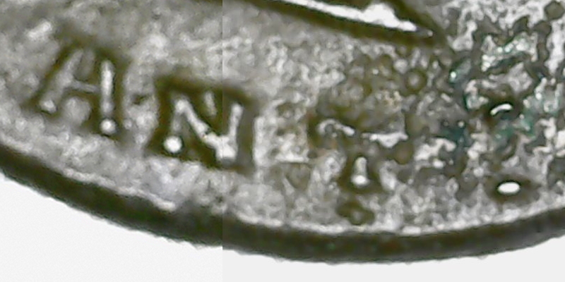 mint mark 40 times enlarged